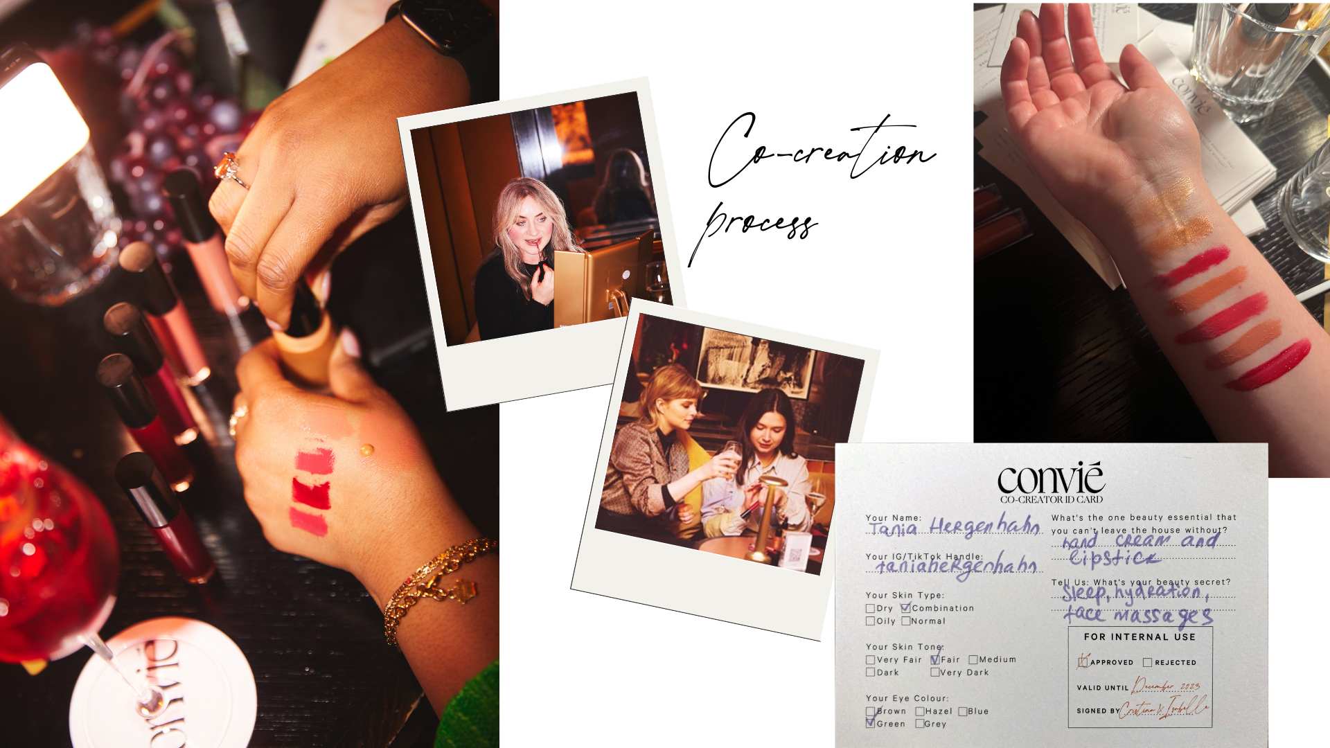 pictures and cards of Convié's first co-creation event